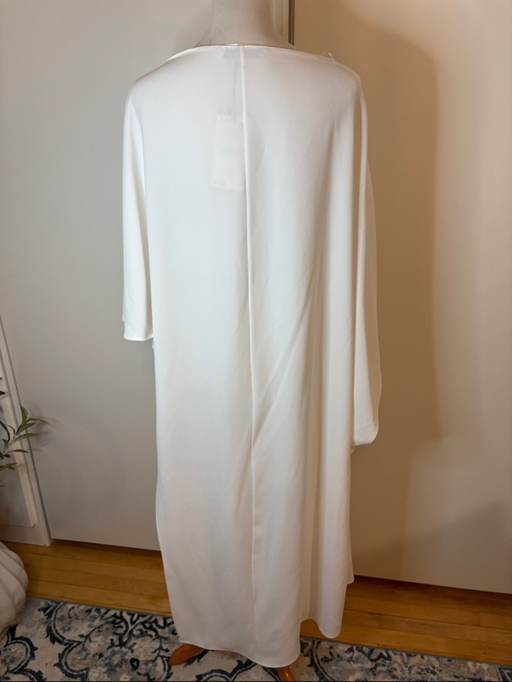 NWT Zara White Draped High-Low Tunic Caftan - Picture 3 of 7